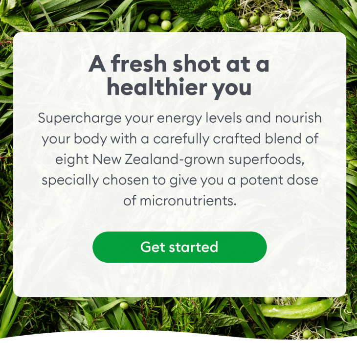 Get started with a carefully crafted blend of eight New Zealand-grown superfoods.