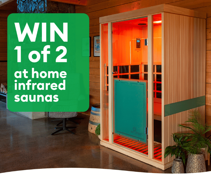 Win 1 of 2 at home infrared saunas