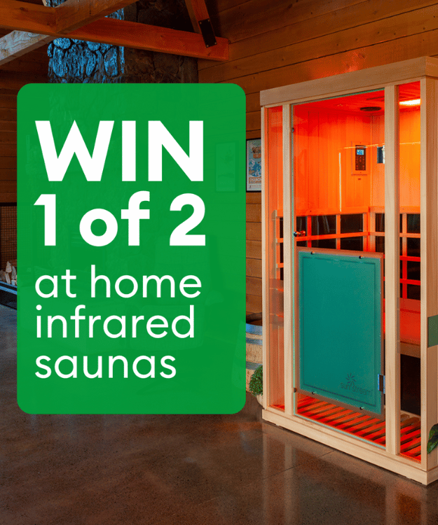 Win 1 of 2 Sunstream infrared saunas