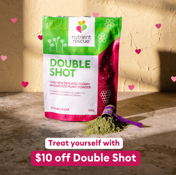 Double Shot with text "Treat yourself with $10 off Double Shot"