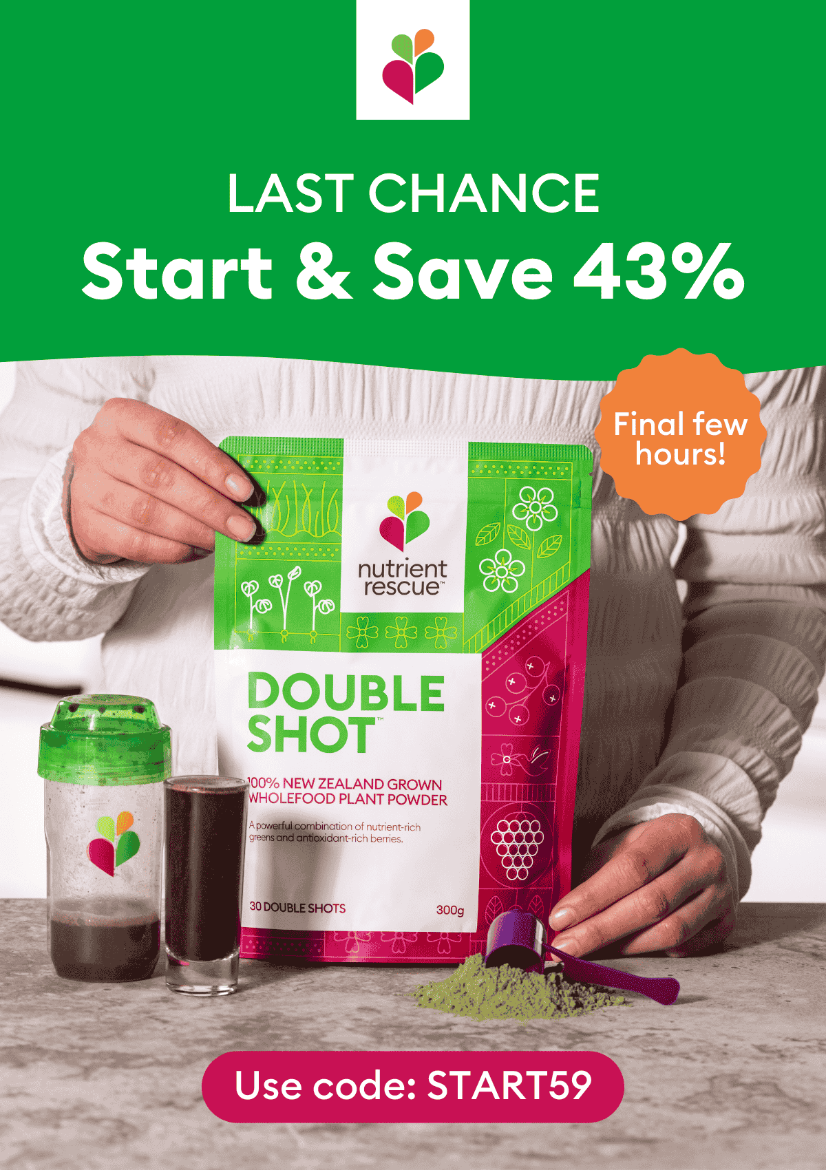 Last chance to save 43% on the Get Started Pack! Use code: START59