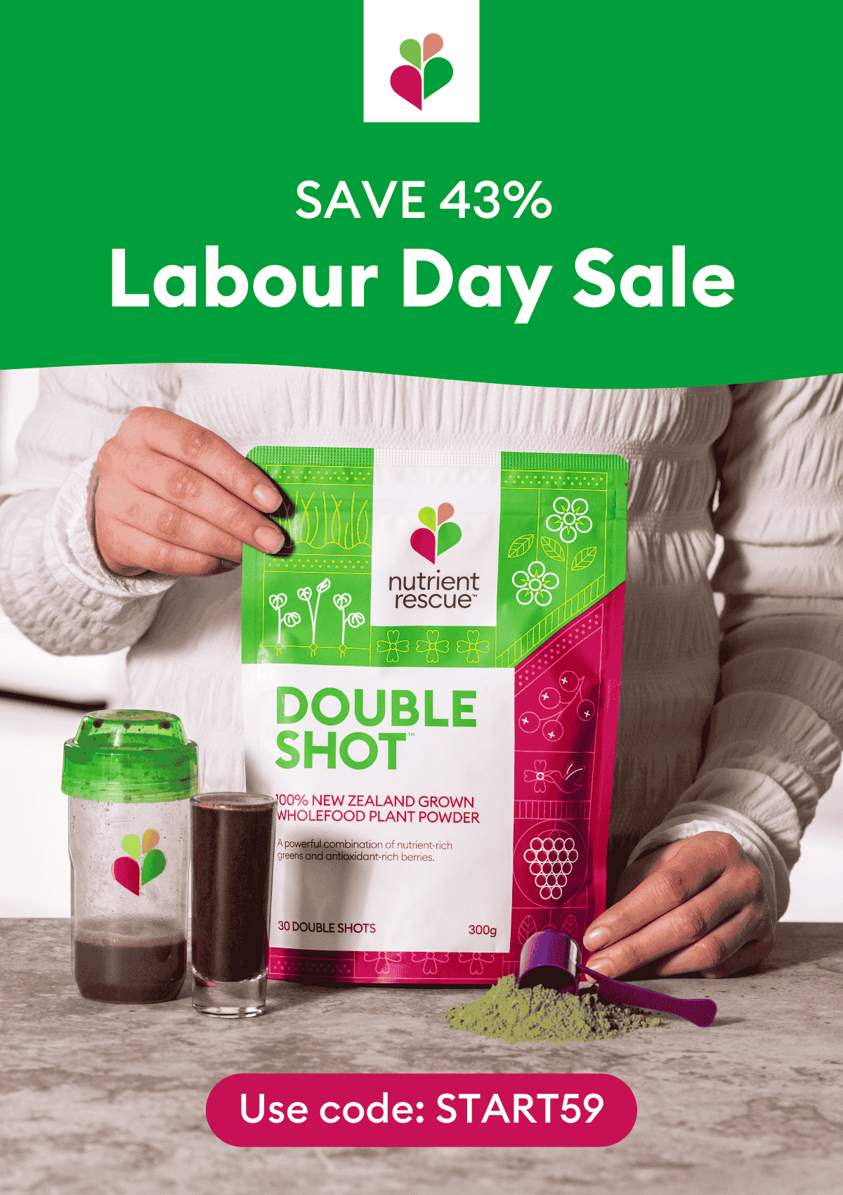 Labour Day Sale. Save 43% on the Get Started Pack! Use code: START59